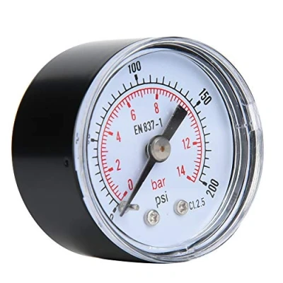 Image of Mechanical Pressure Gauge, 1/8inch BSPT Axial Gauge for Air Oil and Water(0 200psi,0 14bar)