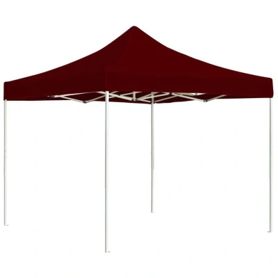 Image of vidaXL Professional Folding Party Tent Aluminium 2x2 m Bordeaux