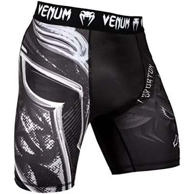 Image of Venum Men&#039;s Gladiator 3.0 Vale Tudo Shorts XL, Black/White, X Large