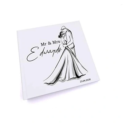Image of ukgiftstoreonline Personalised Wedding Photo Album Keepsake Gift Couple