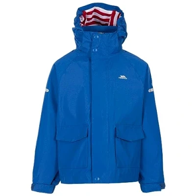 Image of Trespass Kids Waterproof Jacket Unpadded With Detachable Hood Bluster