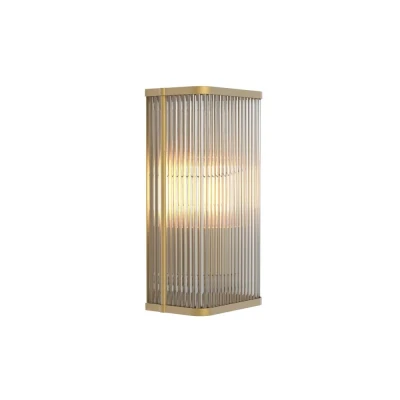 Image of Avignon Square 300 Antique Brass Wall Light Astro