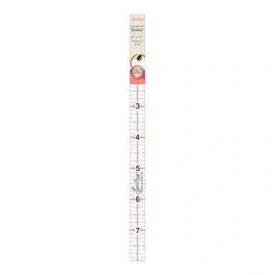 Image of Sew Easy 8x0.5 Rectangular Template Quilting &amp; Patchwork Rule for Applique Sewing, Transparent Acrylic Non Slip
