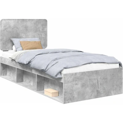 Image of vidaXL Bed Frame Concerte Grey 75 x 190 cm Solid Pine Wood
