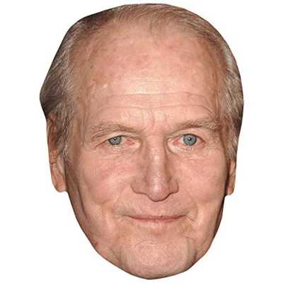 Image of Paul Newman (Old) Celebrity Mask, Flat Card Face, Fancy Dress Mask