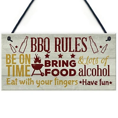 Image of RED OCEAN Funny Garden Plaque Pub Bar Home Sign Man Cave Shed BBQ Alcohol Friendship Gifts