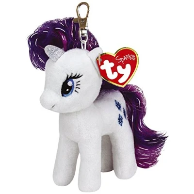 Image of TY Beanie My Little Pony Rarity Plush Key Clip