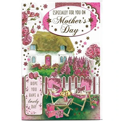 Image of Mothers Day Card Open Greeting 23 x 15 Cm (9 6 inches) Especially For You On Mother&#039;s Hope Have A Lovely