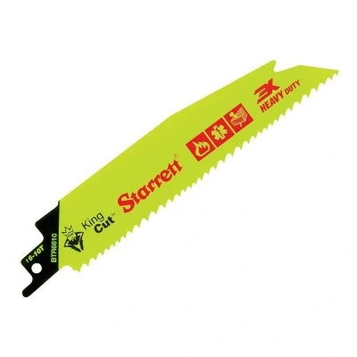 Image of Starrett Bi Metal Reciprocating Saw Blade 5 Pieces BTR6610 King Cut 150 mm/6&quot; Inch 6 10TPI Unified Shank Heavy Duty Cutting Compatible with Bosch Dewalt Makita &amp; Many Others