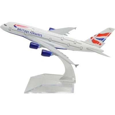 Image of 16cm Airbus A380 British Airways Die Cast Metal Desk Aircraft Plane Model
