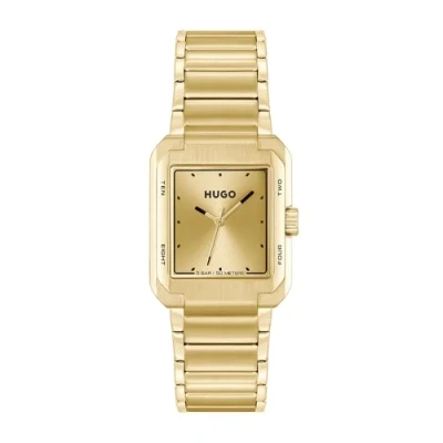 Image of HUGO Thrive Analog Watch goldcoloured, Men&#039;s, Size: One Size, Gold coloured