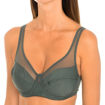 Image of Dim Womens Generous underwire bra 03983 woman Green Polyamide Size 34B