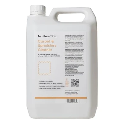 Image of Furniture Clinic Carpet &amp; Upholstery Cleaner Spray Solution for All Fabrics, Textiles Carpets Stain Remover Natural Plant Based Safe to Use On Silk Wool 5 L