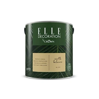 Image of ELLE Decoration by CROWN 2.5L Flat MATT Emulsion Paint Earth Balance No 328
