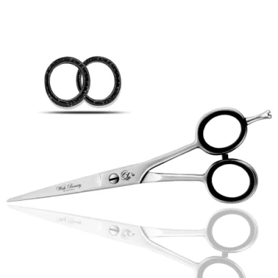 Image of Wishbeauty Professional Hairdressing Scissors Sharp Blades Hair Scissor/Barber Scissors/Mustache Stainless Steel Cutting 6&quot; Hairdresser for Kids, Men and Women.