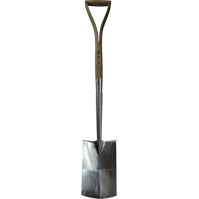 Image of Faithfull Tools Prestige Stainless Steel Digging Spade with Ash Handle 17.5 x 105.5 8.5 cm