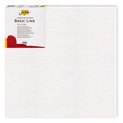 Image of Kreul Solo Goya Stretched Basic Line, Stretcher Frame with Cotton Canvas 4 Times Primed Ideal for Oil, Acrylic and Gouache Paints, Approx. 15 x cm, White
