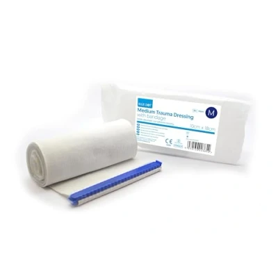 Image of Blue Dot Single Trauma Dressing with Bandage, Medium