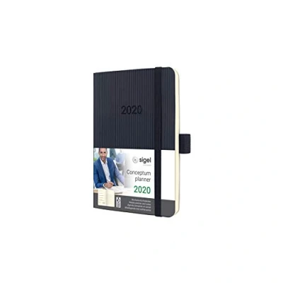Image of SIGEL C2025 Weekly diary and notes 2020, approx. A6, black, softcover Conceptum