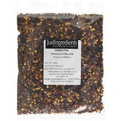 Image of JustIngredients Essentials Guajillo Chillies Crushed, 100 g Pack of 2