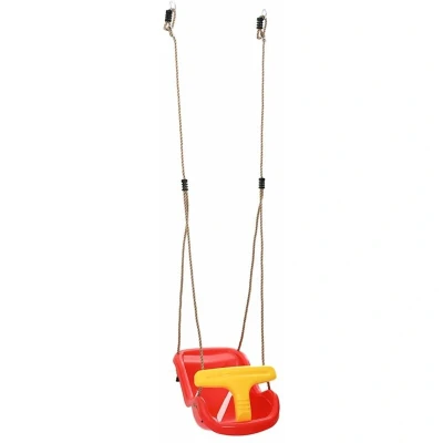 Image of vidaXL Baby Swing with Safety Belt &amp; Adjustable Rope Plastic