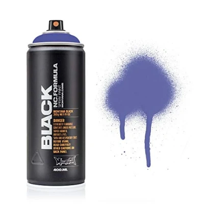 Image of Montana Black Spray Paint, Matt Finish, 400ml Can, Colour: BLK4340 Irmgard
