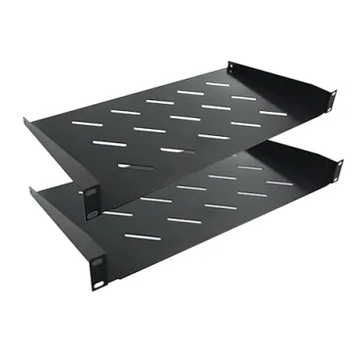 Image of DYNAMODE CAB shelf 19&quot; Universal Vented Rack Mount Depth Network Data server Cabinet Equipment (Pack of 2)25cm deep Heavy Duty Steel Weight Capacity 25kg (CABSHELF FE 250X2PCS)