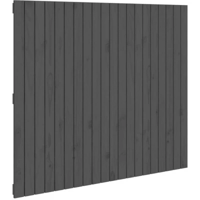 Image of vidaXL Wall Headboard Grey 127.5x3x110 cm Solid Wood Pine