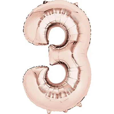 Image of Amscan 3621401 S/Shape: 3 Rose Gold