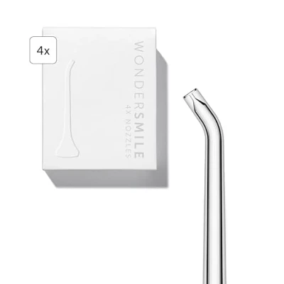 Image of Wondersmile Waterflow Nozzles for Oral Irrigator SmoothFlow Technology Optimal Gum and Care (White, Pack of 4)