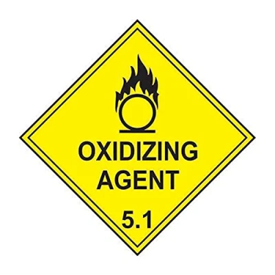 Image of Oxidizing Agent 5.1 Label Roll of 250 Self Adhesive Vinyl Sticker 100mm x