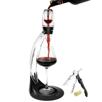 Image of AIKARO Wine Air Aerator Pourer Red Decanter with Filter, Stand and Corkscrow (Set)