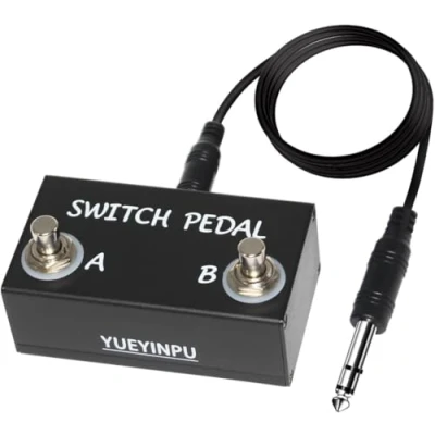 Image of Tavsou Dual Footswitch Pedal For Guitar Effect With TRS Auxiliary Cable Long(Unlatch Switch)