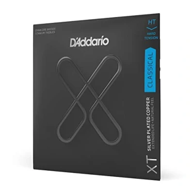 Image of D&#039;Addario Guitar Strings XT Coated Classical XTC46TT Silver Plated Copper, Dynacore, Titanium Trebles Hard Tension