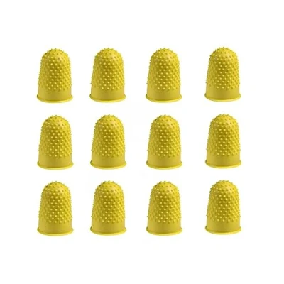 Image of Q Connect Thimblettes Size 2 Yellow (Pack of 12)