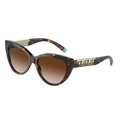 Image of Tiffany &amp; Co Cat Eye Womens Havana Brown Gradient TF4196 One Size