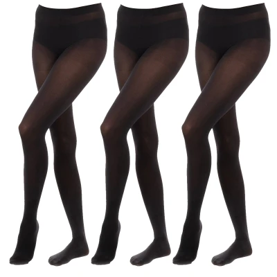 Image of Vignoni Womens Pack 3 Tight Microfiber Panties of 50 Deniers MICRO woman Black Size Large