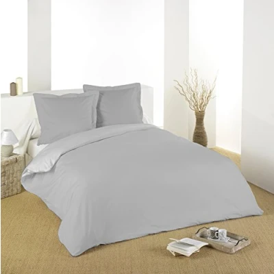 Image of STOF HC34820004 240 x 220 cm 100 Percent Cotton Duvet Cover, Grey