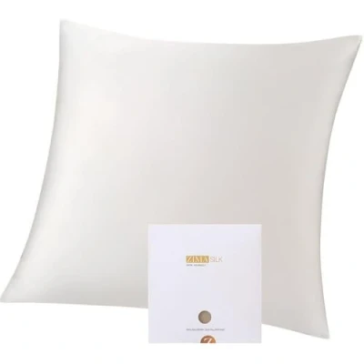 Image of ZIMASILK 100% Mulberry Silk Pillowcase for Hair and Skin,Both Sides 19 Momme Silk, 1pc (80x80 cm, White)