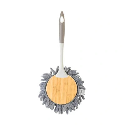 Image of VIGAR Grey Round Microfiber Duster, Material: ABS, Dimensiones: 18 x 10 36 cm