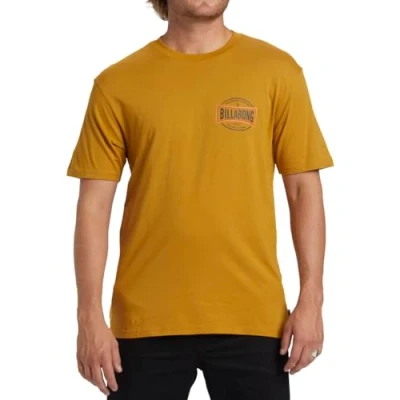 Image of Billabong Walled Print Tshirt, Men&#039;s, Size: Medium, Yellow
