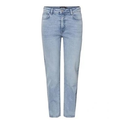 Image of PIECES Women&#039;s PCNUNNA MW Slim LB250 NOOS BC Jeans, Light Blue (Light Denim), 28W x 32L