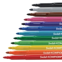 Image of Swash Broad Colouring Pens Assorted (Pack of 12)