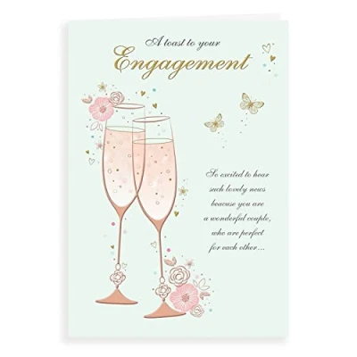 Image of Regal Publishing Classic Wedding Card Engagement 9 x 6 inches
