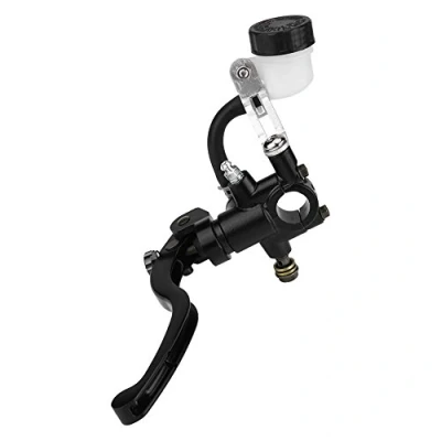 Image of Keenso Front Brake Master Cylinder, 22mm 7/8&quot; Universal Motorcycle Round Hydraulic Cylinder Clutch Lever(Front Right) and Parts Cylinders