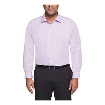 Image of UNLISTED Men&#039;s Dress Shirt Big and Tall Solid, Lilac, 22&quot; Neck 35&quot; 36&quot; Sleeve