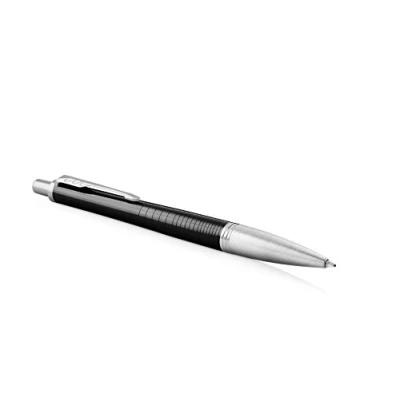 Image of Parker Urban Ballpoint Pen Premium Ebony Metal Chiselled Medium Point Blue Ink Gift Box