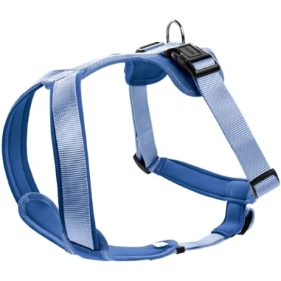 Image of HUNTER NEOPREN dog harness, nylon, padded with neoprene, for sport and leisure,blue, neoprene,38 48,XS S