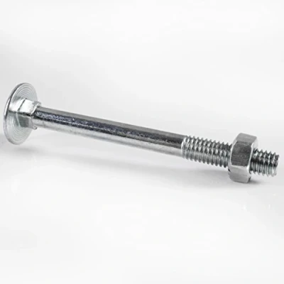 Image of M6 x 75mm (3 Inch) Coach Carriage Bolt and Nut BZP Pack of 10