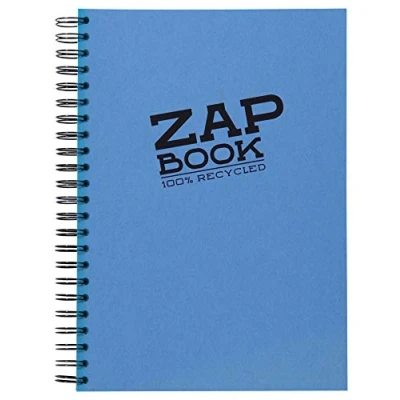 Image of Clairefontaine Ref 8354C Recycled Zap Book (160 Pages) A4 (297 x 210mm) Size, 80gsm Paper, Acid Free, pH Neutral Assorted Bright Colours (Pack of 5)